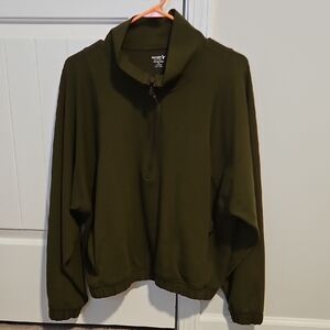Old Navy Active Olive Fleece Quarter Zip